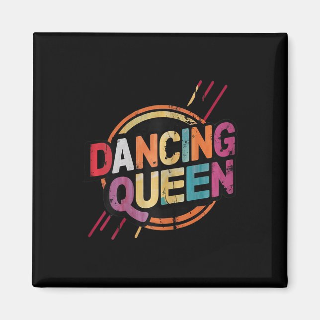 Imán Baile Queen Fiesta Disco Dance Para Mujeres Y Chic (Frente)