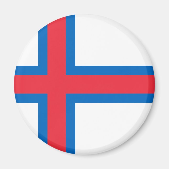 Imán ¡Bajo costo! Bandera de las Islas Feroe (Frente)