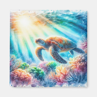 Imán Bajo el océano, la tortuga marina