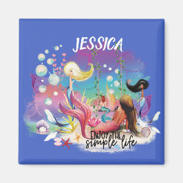 Imán Bajo la Sirena Mar Océano Púrpura Turquesa