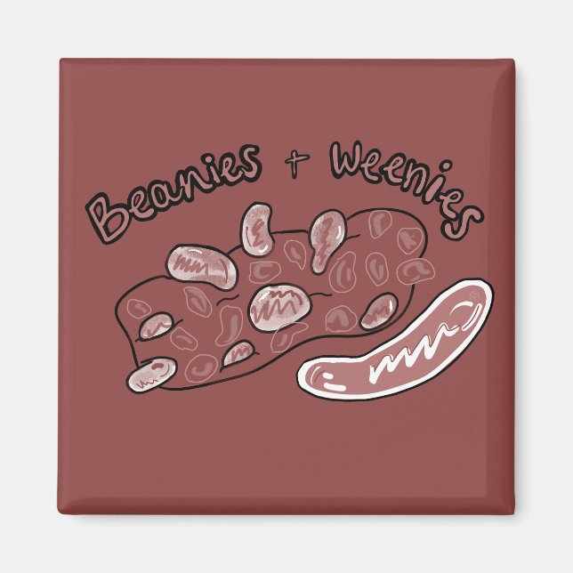 Imán Baked Beans and Hot Dogs, Nostalgia Magnet (Frente)