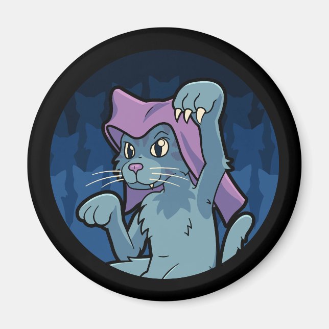 Imán Bakeneko - Gato japonés Yokai (Frente)