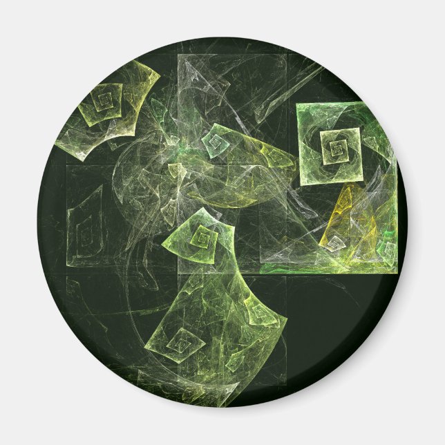 Imán Balanza torcida Resumen Redondo de arte (Frente)