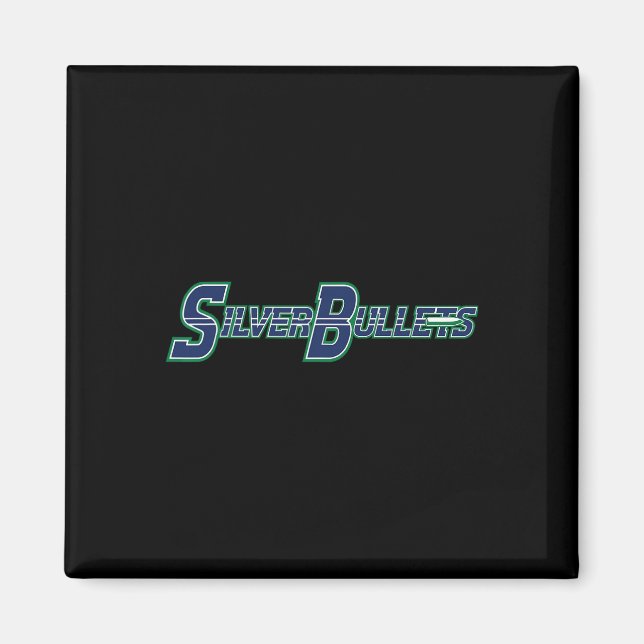 Imán Balas de Plata Softll - Logo Azul (Frente)