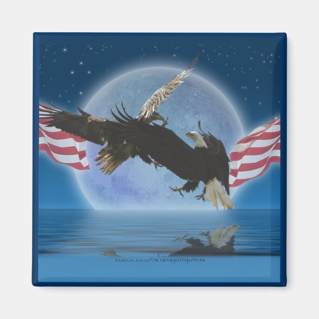 Imán BALD EAGLE y US FLAG Patriot Series (Frente)
