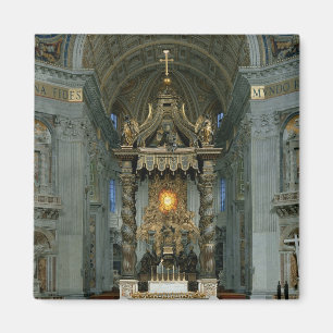 Imán Baldacchino, el altar alto y la silla