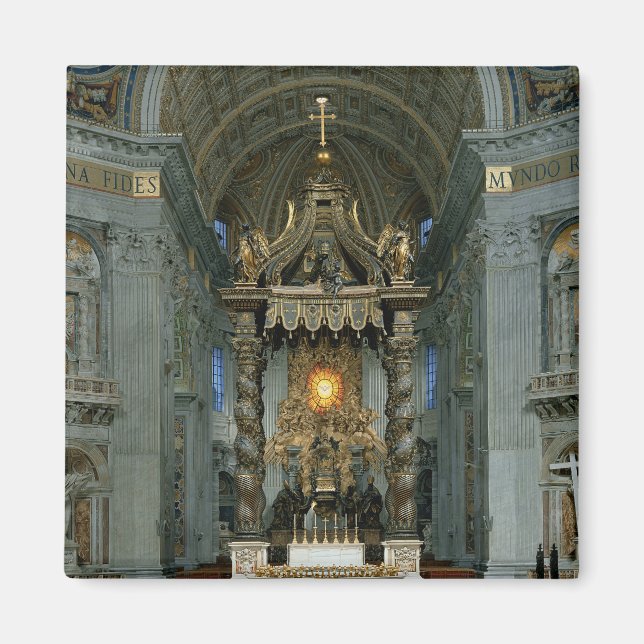 Imán Baldacchino, el altar alto y la silla (Frente)