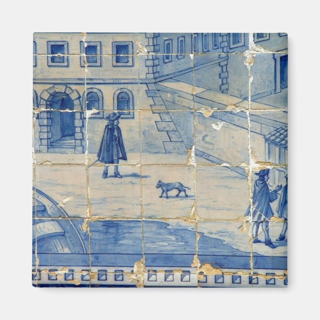 Imán Baldosa azul (Frente)