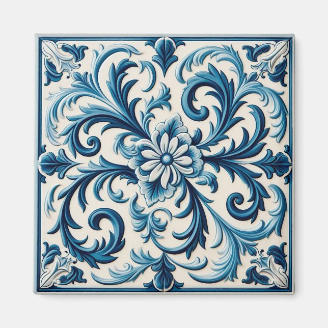 Imán Baldosa azul portuguesa (Frente)