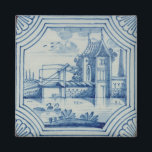 Imán Baldosa delgada que muestra un puente levadizo sob<br><div class="desc">Imagen:56463 Baldosa Delft que muestra un puente levadizo sobre un canal,  siglo XIX. Escuela Holandesa (siglo XIX). Colección Privada,  La Colección Stapleton. Arte,  Bella Artes.</div>
