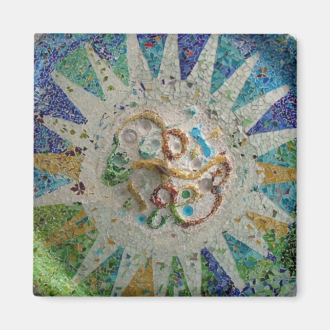 Imán Baldosas de Gaudí de Art Nouveau (Frente)