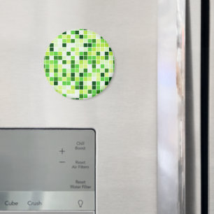 Imán Baldosas de piscina, mosaicos verdes, patrón geomé