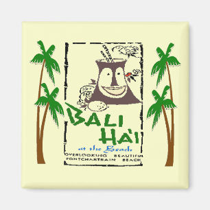 Imán Bali Hai en la playa New Orleans de Pontchartrain