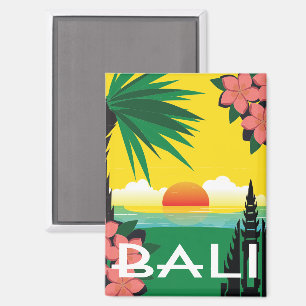 Imán Bali Indonesia estilo de viaje vintage puesta de s