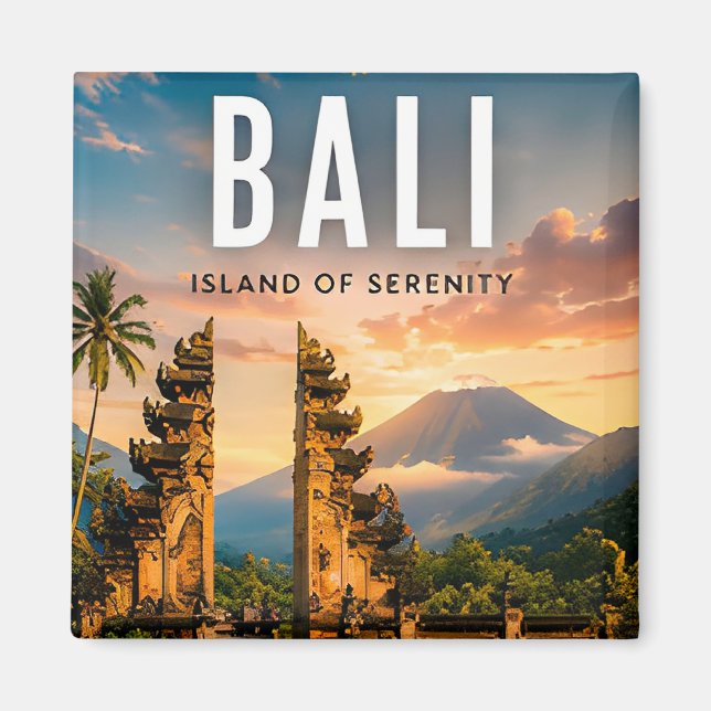 Imán 🌺 Bali Indonesia Templo Tropical (Frente)