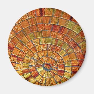 Imán Balinese Glass Tile Art- Brown