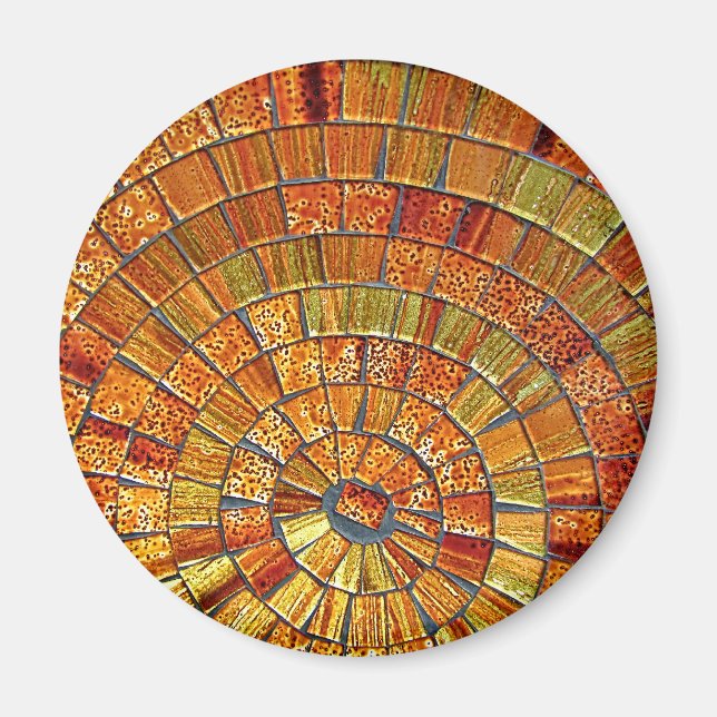 Imán Balinese Glass Tile Art- Brown (Frente)