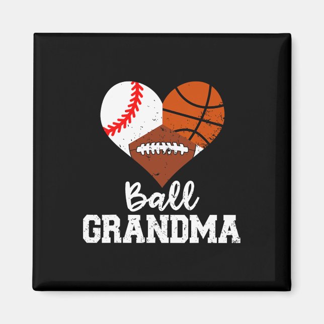 Imán Ball Grandma Fun Baloncesto (Frente)