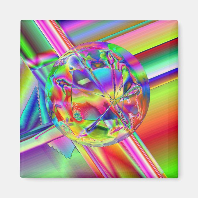 Imán Ball Slider brillante (Frente)