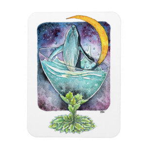 Imán Ballena Bajo La Luna