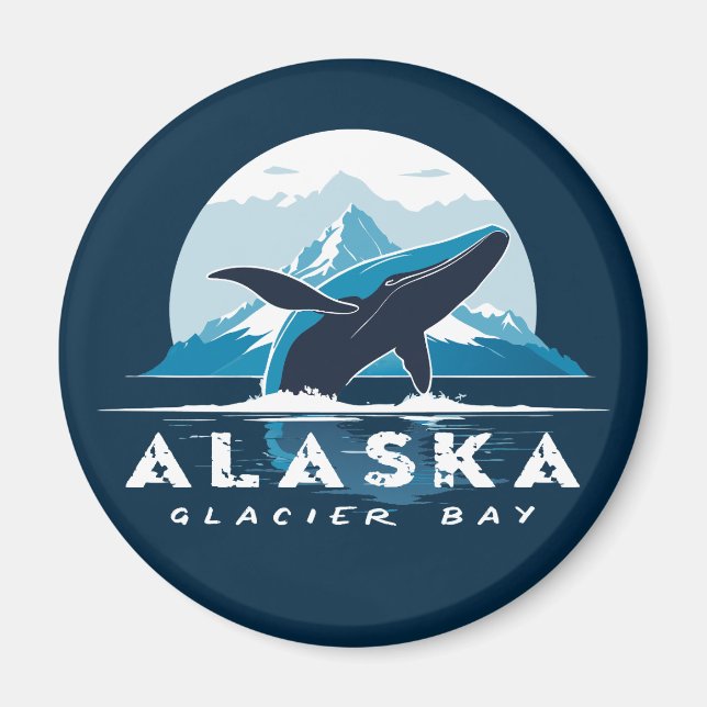 Imán Ballena de la Bahía del Glaciar - Alaska (Frente)