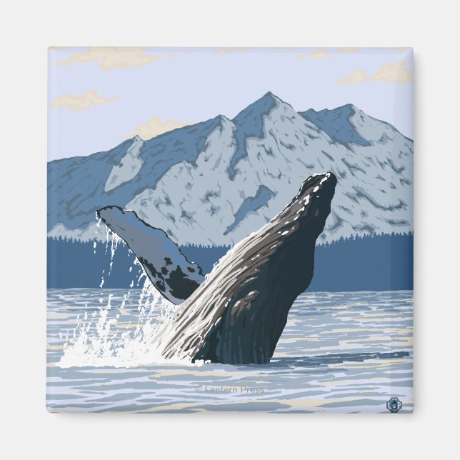 Imán Ballena jorobada - Valdez, Alaska (Frente)