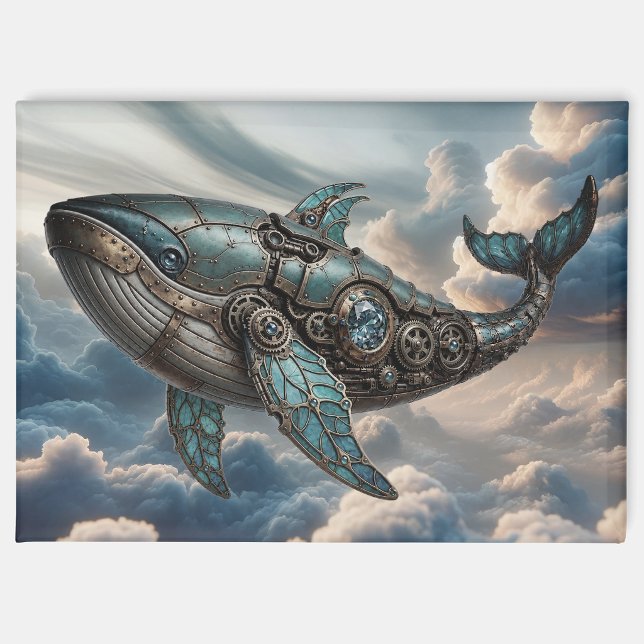 Imán Ballena Steampunk en Nubes (Subido por el creador)