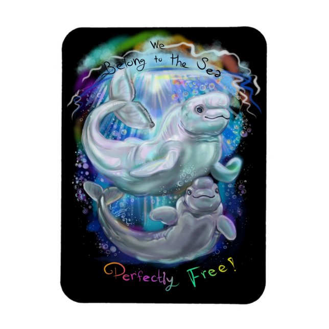 Imán Ballenas de Beluga (Vertical)