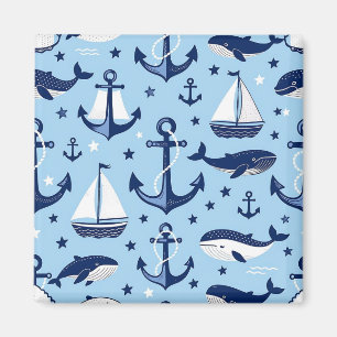 Imán Ballenas Náuticas Anclas Patrón de Velero