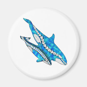 Imán Ballenas tribales orcas