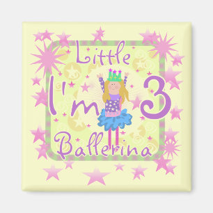 Imán Ballerina 3 camisetas de cumpleaños y regalos