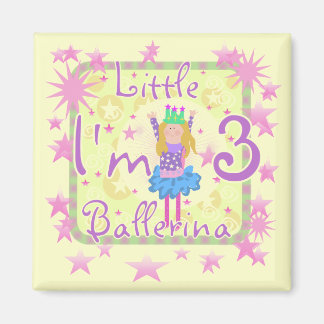 Imán Ballerina 3 camisetas de cumpleaños y regalos