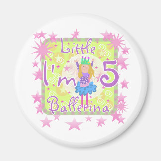 Imán Ballerina 5 camisetas de cumpleaños y regalos
