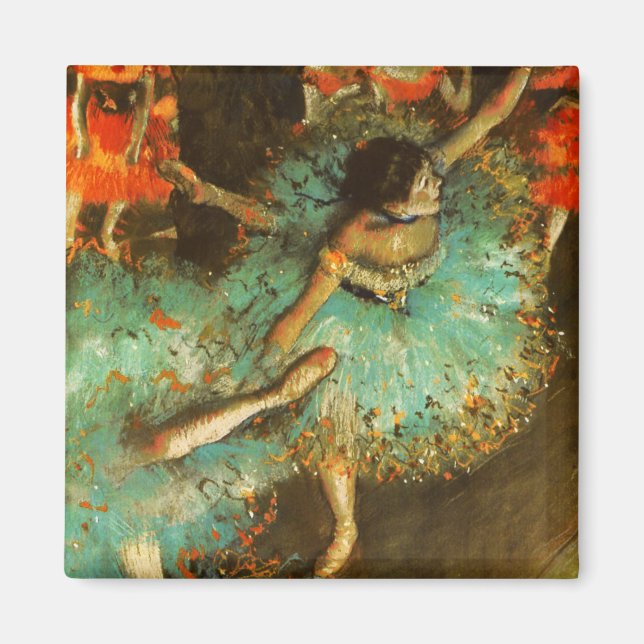 Imán Ballerina Dance Green Dancer Edger Degas Painting (Frente)