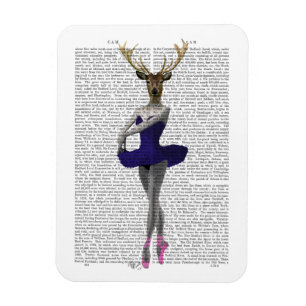 Imán Ballerina Deer en azul