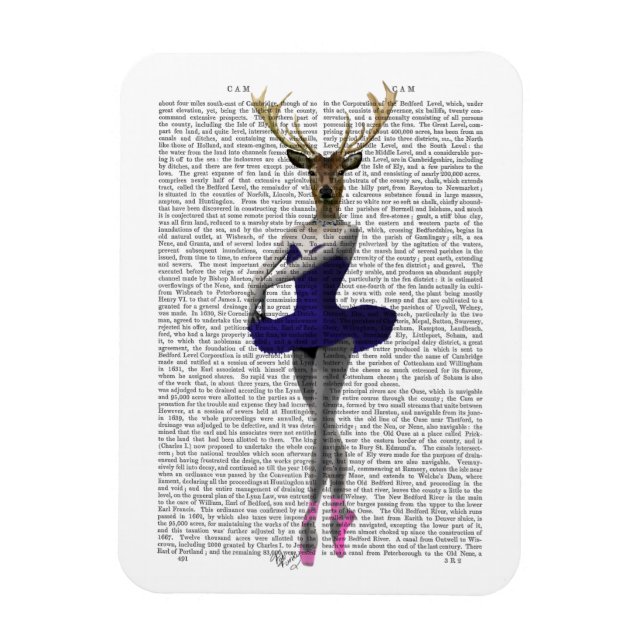 Imán Ballerina Deer en azul (Vertical)