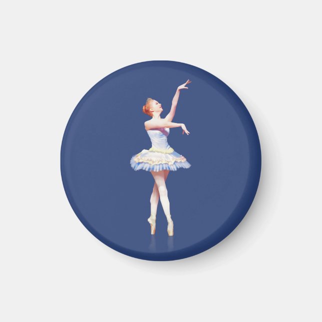 Imán Ballerina En El Personalizable Pointe (Frente)