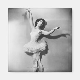 Imán Ballerina en pointe B&W
