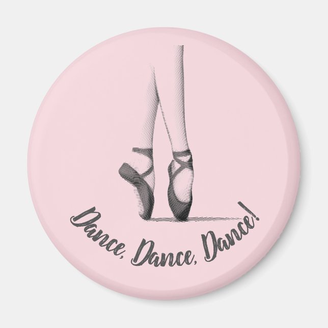 Imán Ballerina en Pointe - Tu elección de texto en (Frente)