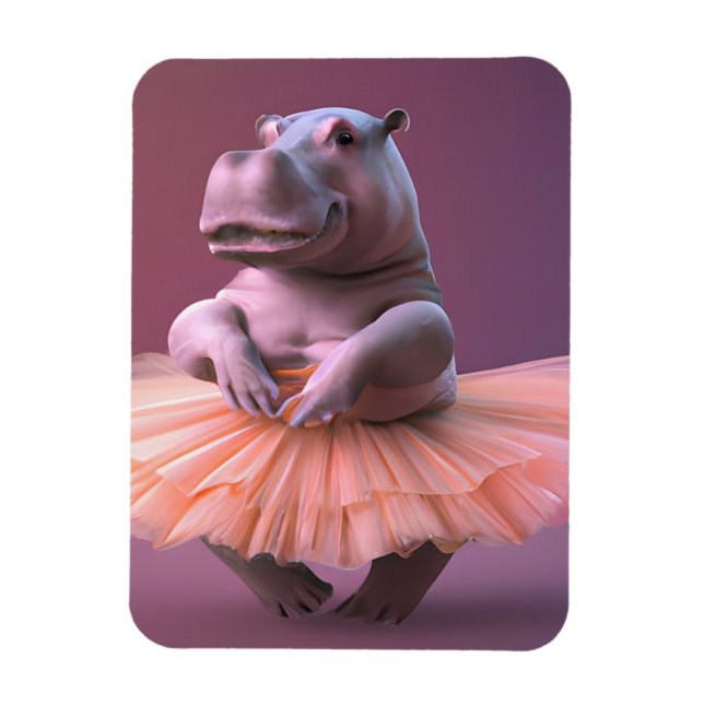 Imán Ballerina Hippo (Vertical)