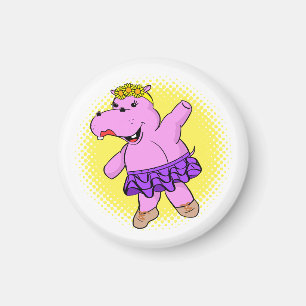 Imán Ballerina Hippo con Tutu