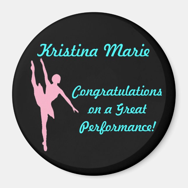 Imán Ballerina Personalizado Magnet (Frente)
