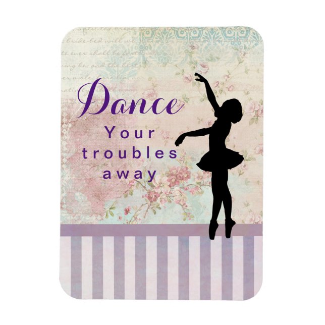 Imán Ballerina Silhouette baila tus problemas (Vertical)