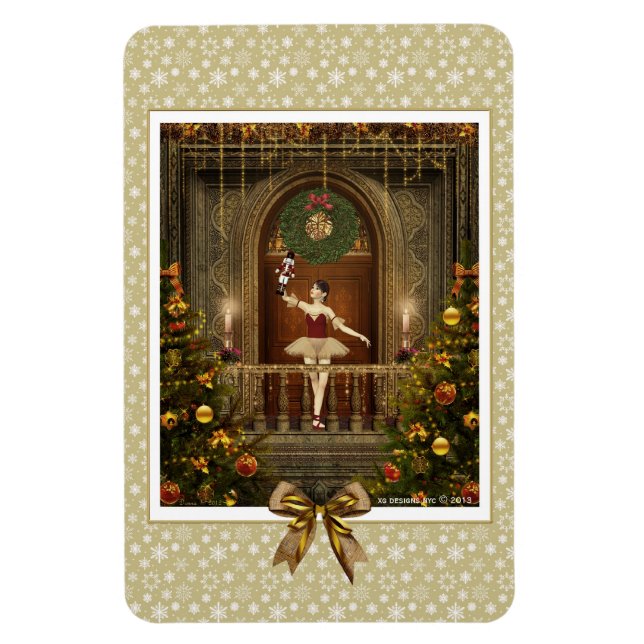 Imán Ballerina y Nutcracker Flexi Magnet (Vertical)