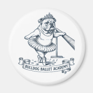 Imán Ballet de Bulldog Inglés Bailarina de Perro Divert
