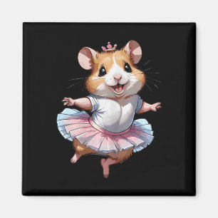 Imán Ballet De Hamster Y Ballerin, Único Y Moderno