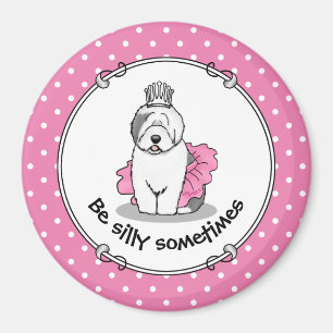 Imán Ballet lindo Princesa Pastor Inglés Viejo Gris 1