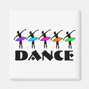 Imán Ballet Neon Ballerinas Dance Teacher Dancer Magnet