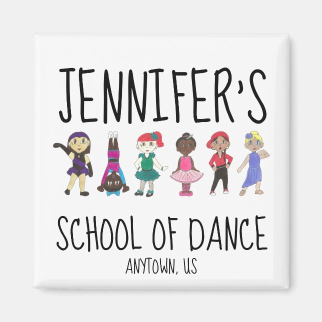 Imán Ballet Recital de personalizado Dance Studio Schoo (Frente)
