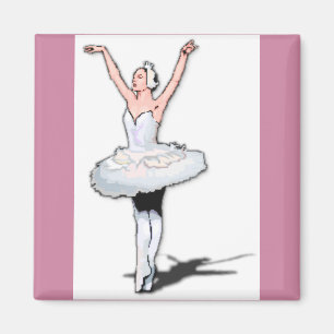 Imán Ballet Tema Ballerina Rosa Magnet